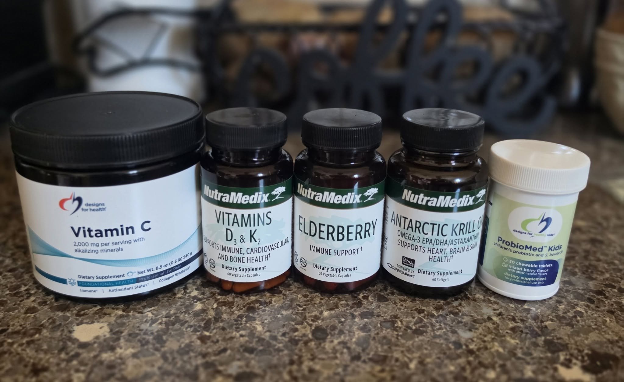 Image of supplements suggested by holistic health coach in colorado springs